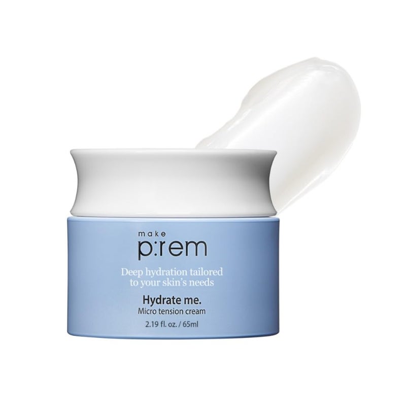MAKEP:REM MAKE P:REM Hydrate Me. Micro Tension Cream, Moisturizing Watery Gel Type, Non-Sticky Finish Hydrating Facial Cream for Dry, Sensitive, Oily, Acne-prone Skin, Korean Skin Care, 2.19 fl. oz. (65ml) - Image 1